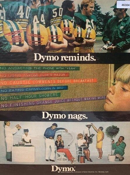 Dymo Labeler 1970 Ad. This 2