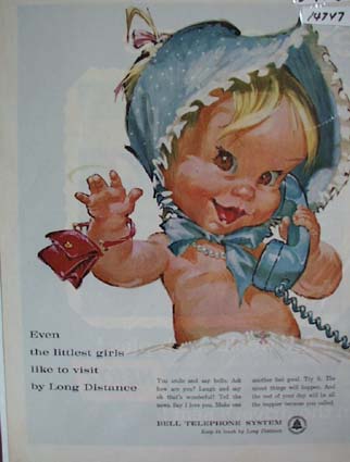 Bell Telephone Littlest Girls Ad 1961