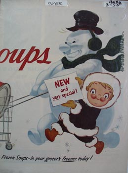 Campbell's Soups Now Frozen Soups Ad 1955