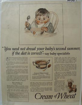 Cream of Wheat Babys Second Summer Ad 1924