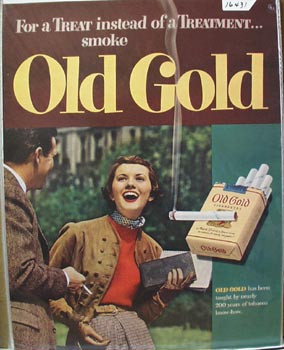 Old Gold For A Treat Ad 1949