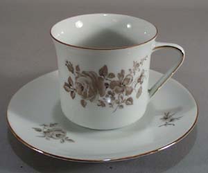 Haviland Twilight Rose Cup and Saucer