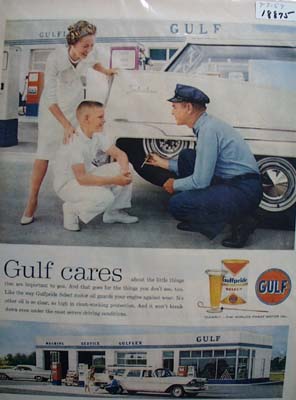 Gulfpride oil clearly the finest Ad 1959.