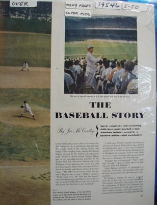 The Baseball Story Ad 1950.