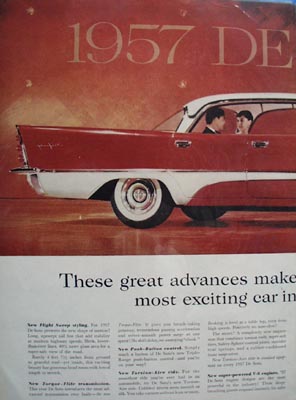 DeSoto Most Exciting Car In World Ad 1956