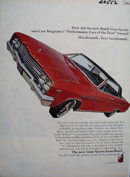 Buick New Gran Sports Ad 1965