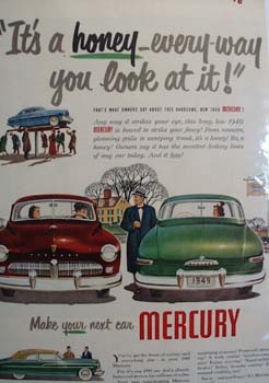 Mercury Its A Honey Ad 1949