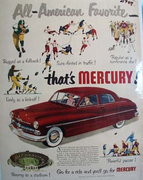 Mercury All American Favorite Ad 1950