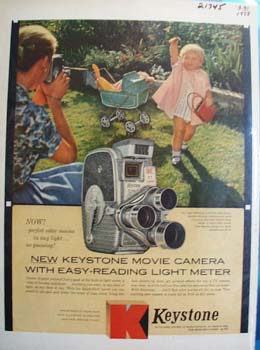 Keystone Camera Little Girl Pink Coat Ad 1958