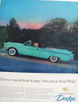 Dodge Magic When You Go Swept Wing Ad 1957