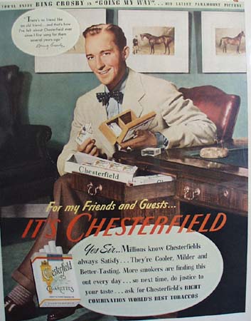 Chesterfield And Bing Crosby Ad 1944