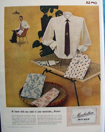 Manhattan Shirts At Home With Any Color Ad 1954