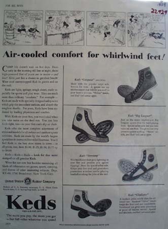 Keds Shoes For Whirlwind Feet Ad 1929