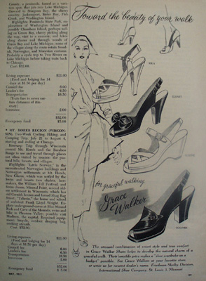 Grace Walker Ladies Shoe Beauty of Walk Ad 1951