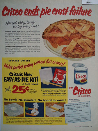 Crisco Ends Pie Crust Failure Ad 1954