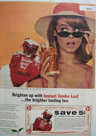 Tender Leaf Tea Brighter Ad 1965,