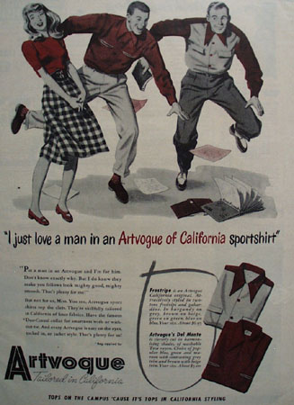 Artvogue Sportshirt Just Love A Man Ad 1947