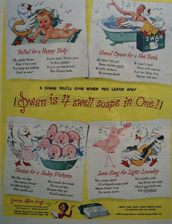 Swan Soap Songs Youll Sing 1944 Ad