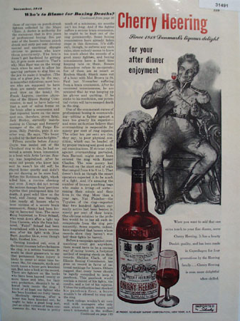 Cherry Heering Liqueur  From Denmark 1948 Ad