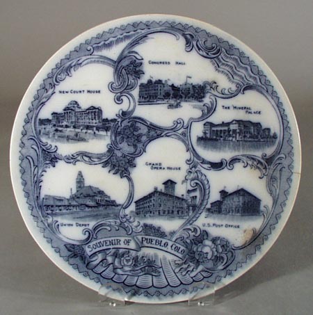 Flow Blue Collector Plate Pueblo Colorado