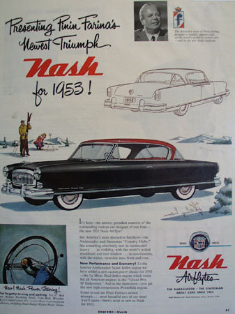 Nash Airflytes Pinin Farinas 1953 Ad