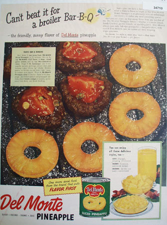 Del Monte Pineapple 1949 Ad