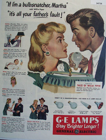 General Electric Light Bulbs 1947 Ad