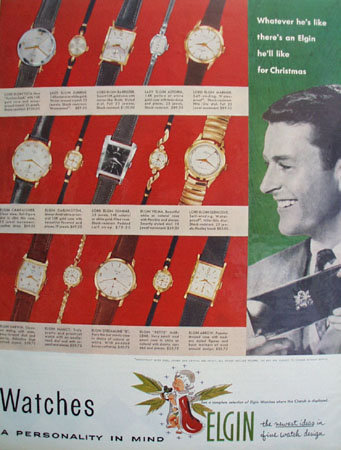 Elgin Personality Styled Watches 1957 Ad