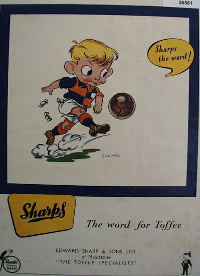 Sharps Toffee 1952 Ad