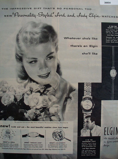 Elgin Watches 1957 Ad