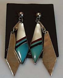 Mother of Pearl & Turquoise Earrings