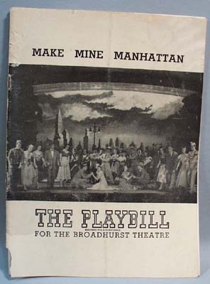 1948 Make Mine Manhattan Playbill