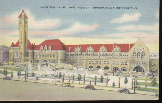 Union Station St Louis Train station Postcard