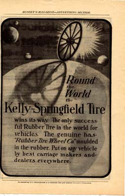 Kelly-Springfield Tire Ad  Early 1900s