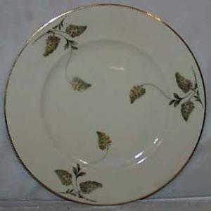 Bavaria Ivory Dinner plate with handpainted red/green flower