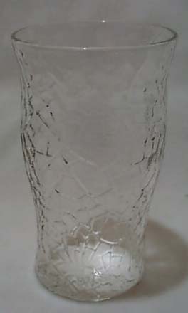 L.E. Smith Crackle juice glass in Crystal.