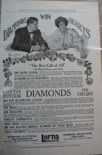 Loftis Bros Co Diamond Ad Diamonds Win Hearts