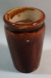 Mini stoneware creamer crock