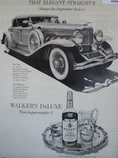 Walkers DeLuxe Bourbon Whiskey 1971 ad