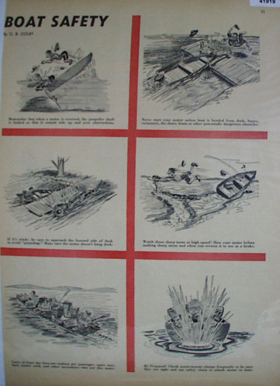 Cartoon Boat Safety 1962 Cartoons.