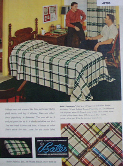 Bates Bedspreads and Matching Draperies 1952 ad