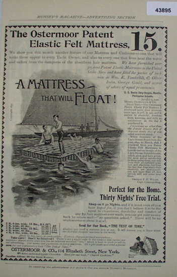 Ostermoor And Co. Mattress 1907 To 1912 ad