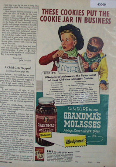 Grandmas Molasses 1953 Ad