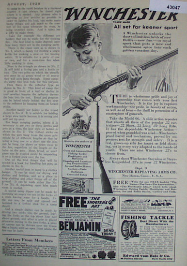 Winchester Repeating Arms Co. 1929 Ad