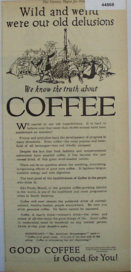 Joint Coffee Trade Publicity Committee 1920 Ad