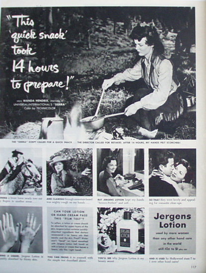 Jergens Lotion 1950 Ad