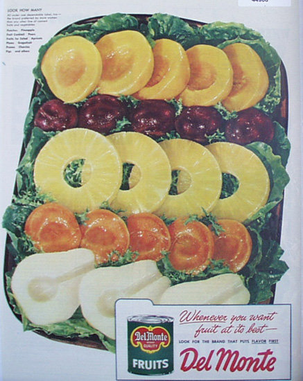 Del Monte Fruits 1947 Ad