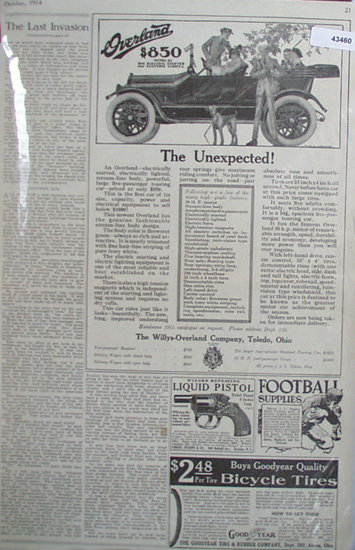 The Willys Overland Co. 1914 Ad