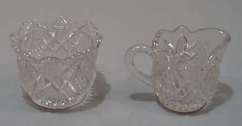 Individual cream and sugar dishes