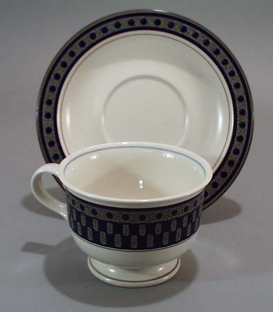 Mikasa Aztec Blue cup and saucer set